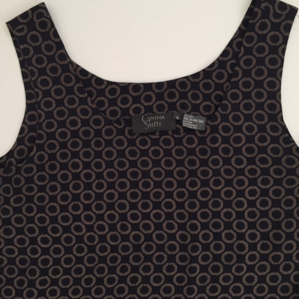 Vintage Silk Cynthia Steffe Sleeveless Blouse/Top